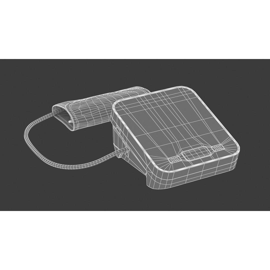 Medical Blood Pressure Machine 3D Model – PBR Textured, Game Ready, FBX - View 12
