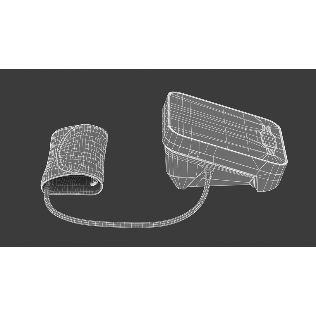 Medical Blood Pressure Machine 3D Model – PBR Textured, Game Ready, FBX - View 13
