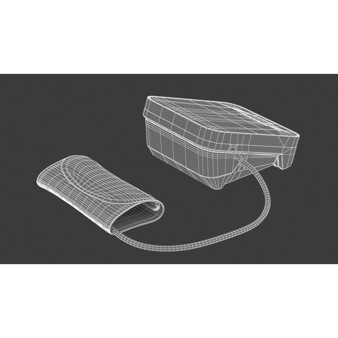 Medical Blood Pressure Machine 3D Model – PBR Textured, Game Ready, FBX - View 14