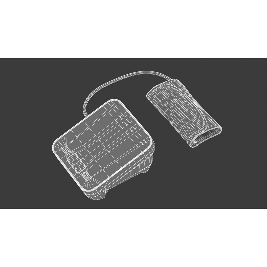 Medical Blood Pressure Machine 3D Model – PBR Textured, Game Ready, FBX - View 16