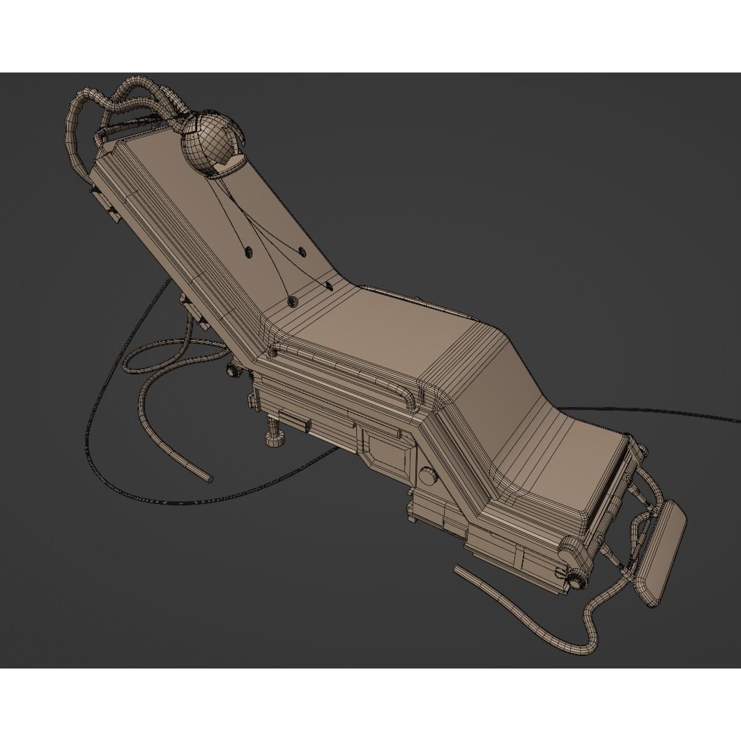 Laboratory Chair 3D Model – Low Poly Game Ready PBR Asset, FBX - View 11