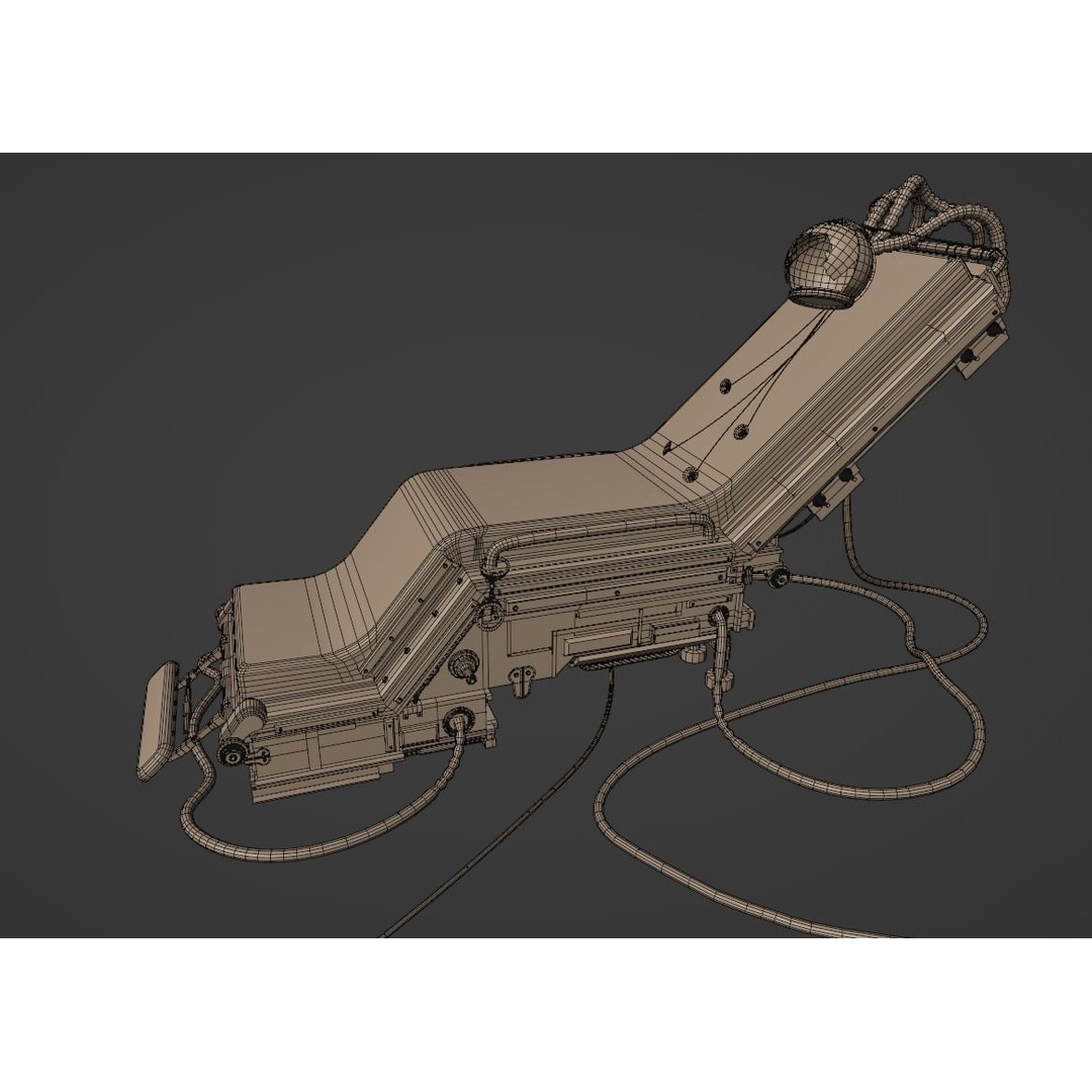 Laboratory Chair 3D Model – Low Poly Game Ready PBR Asset, FBX - View 12
