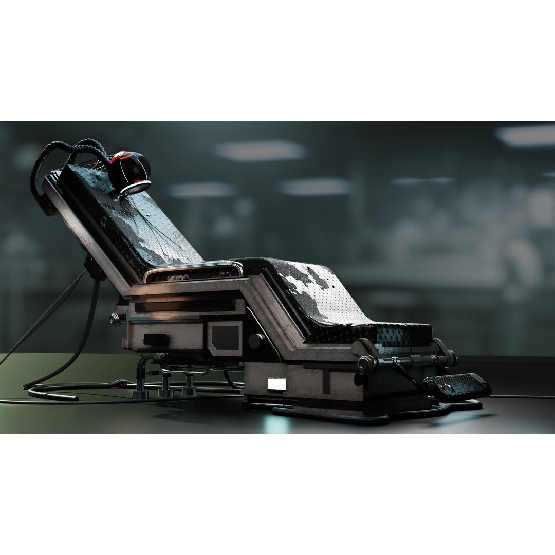 Laboratory Chair 3D Model – Low Poly Game Ready PBR Asset, FBX - View 3