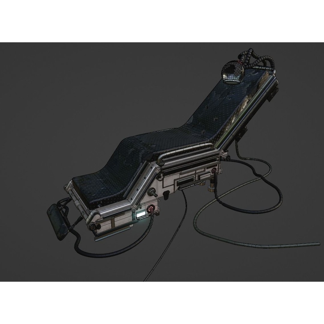 Laboratory Chair 3D Model – Low Poly Game Ready PBR Asset, FBX - View 6