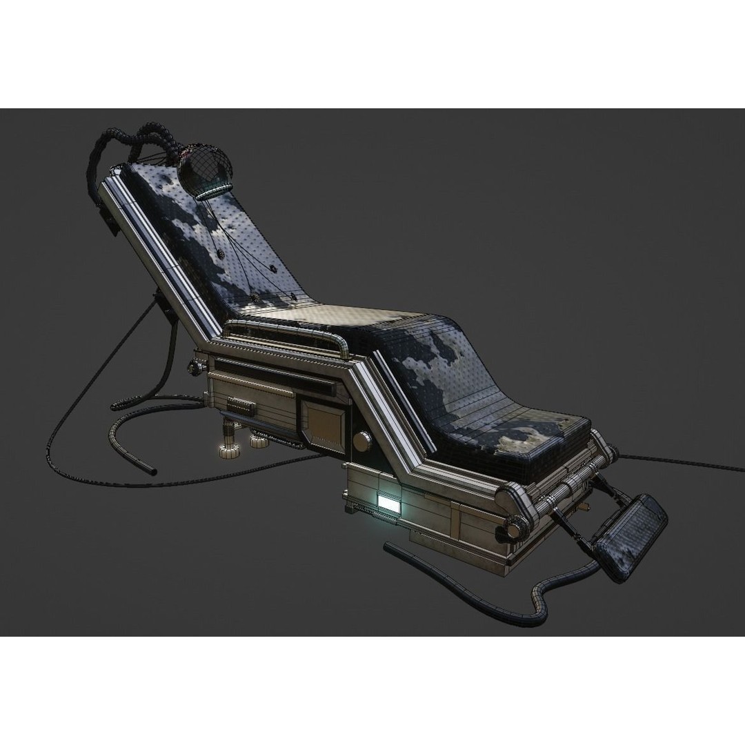 Laboratory Chair 3D Model – Low Poly Game Ready PBR Asset, FBX - View 8