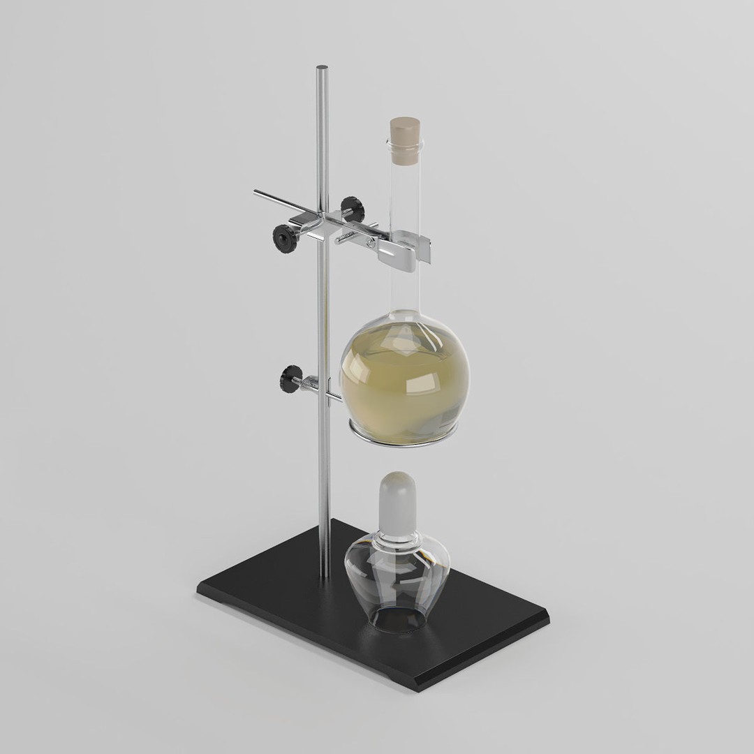 Microscope 3D Model – Lab Equipment, PBR Formats, Game-Ready - View 6