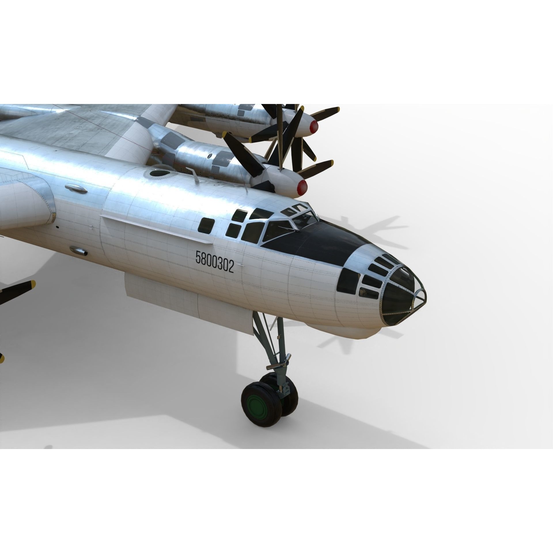Tupolev Tu-95V Bear A - Game-Ready 3D Model - View 10