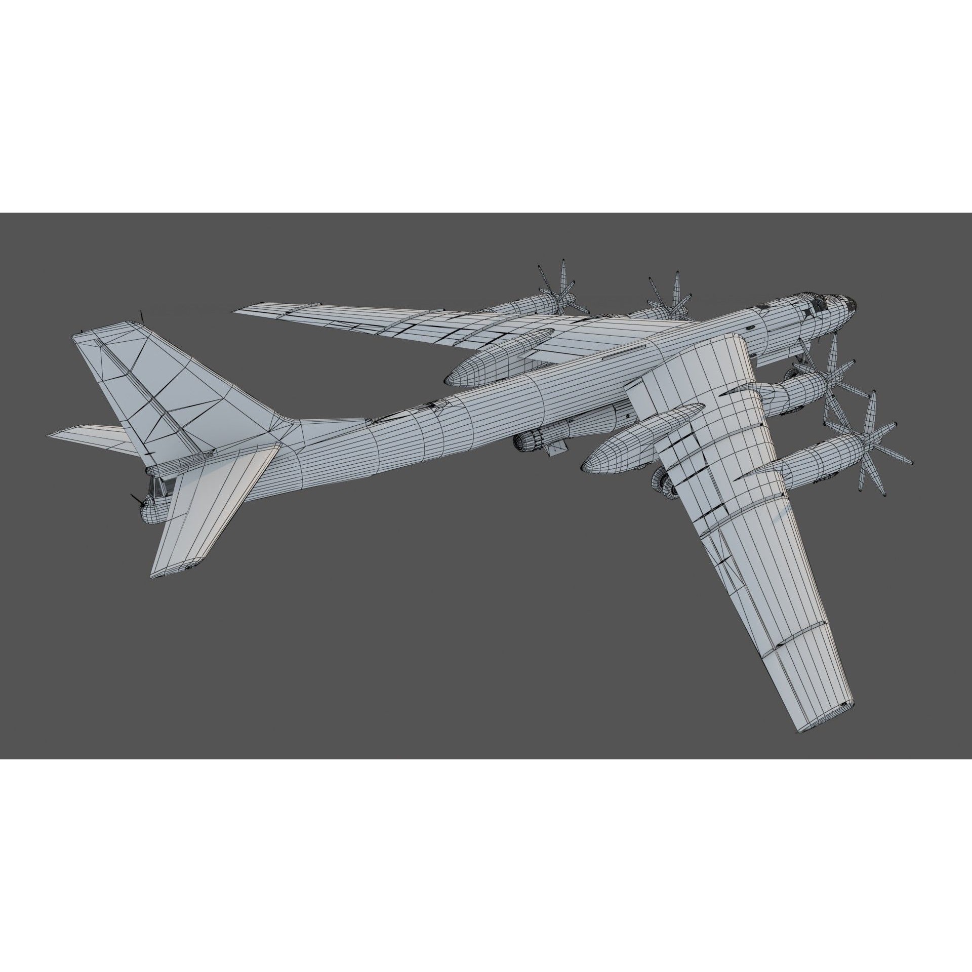 Tupolev Tu-95V Bear A - Game-Ready 3D Model - View 19