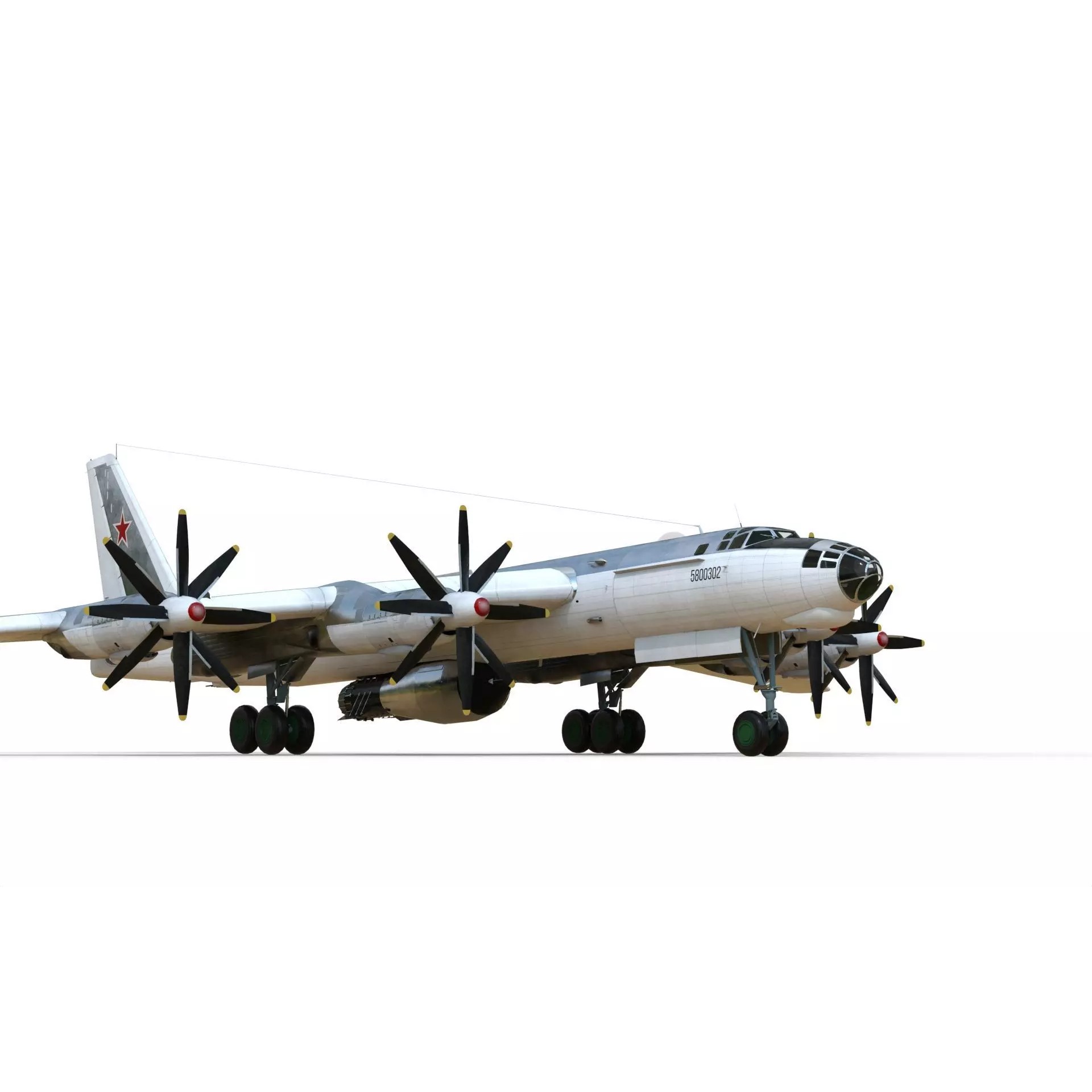 Tupolev Tu-95V Bear A - Game-Ready 3D Model - View 2