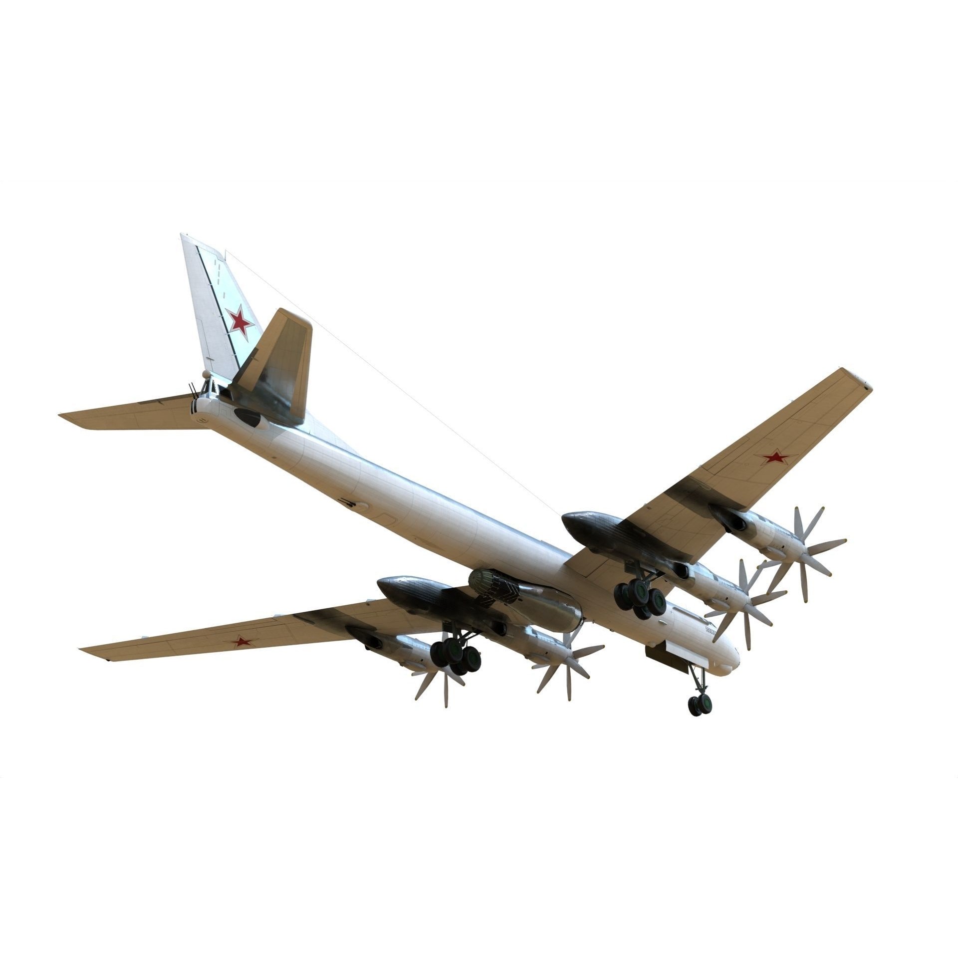 Tupolev Tu-95V Bear A - Game-Ready 3D Model - View 5
