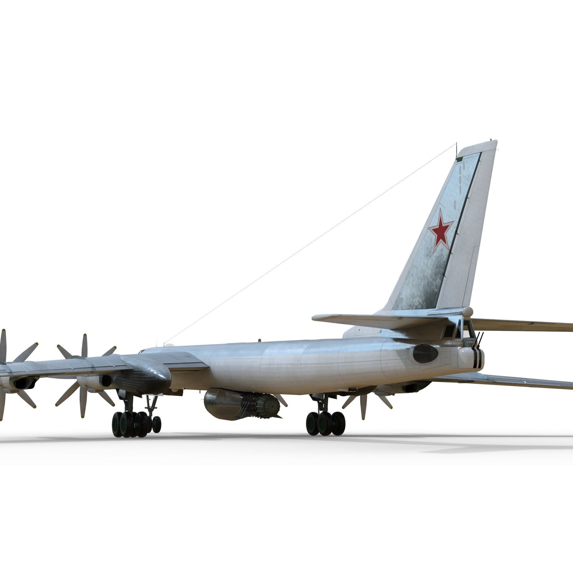 Tupolev Tu-95V Bear A - Game-Ready 3D Model - View 7