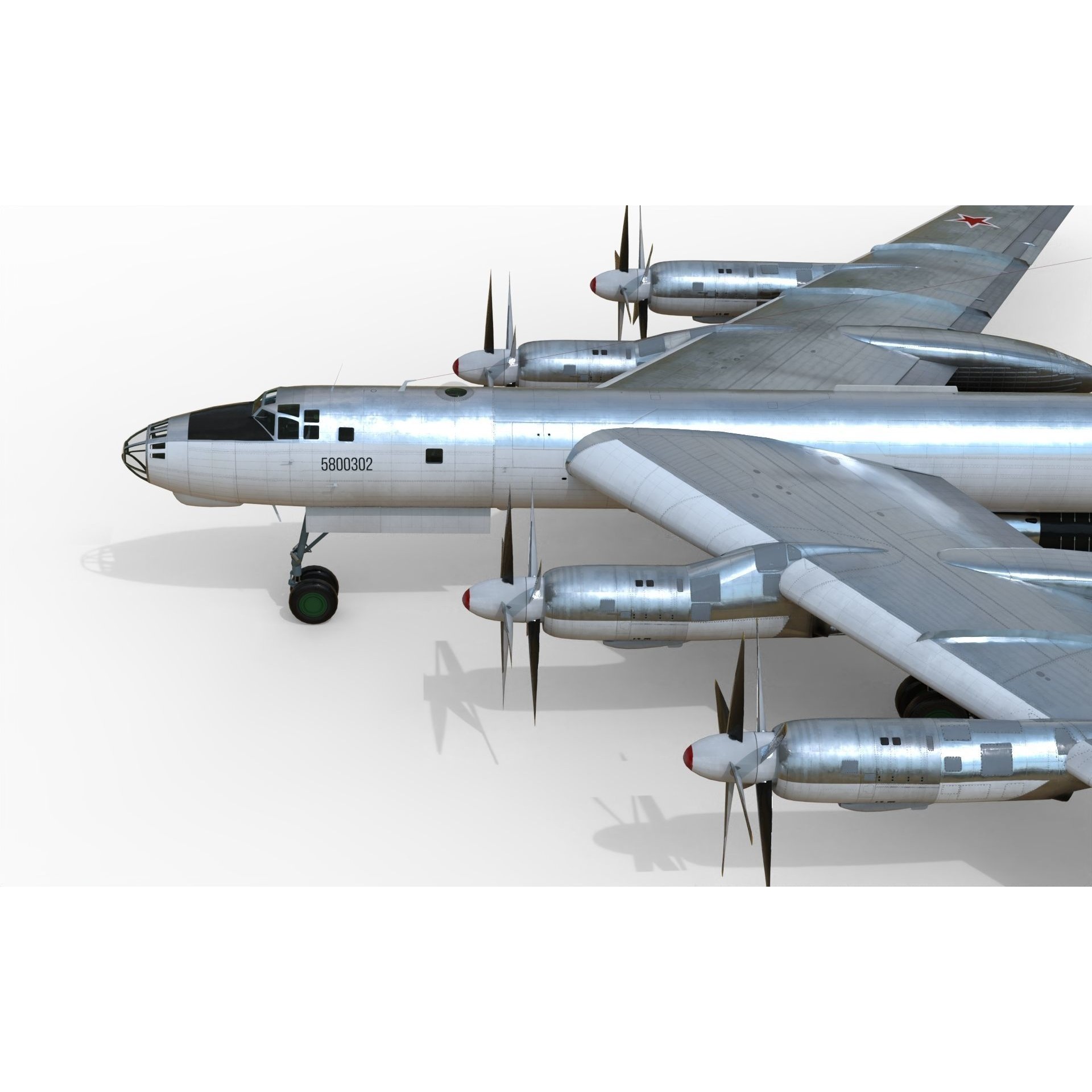 Tupolev Tu-95V Bear A - Game-Ready 3D Model - View 9