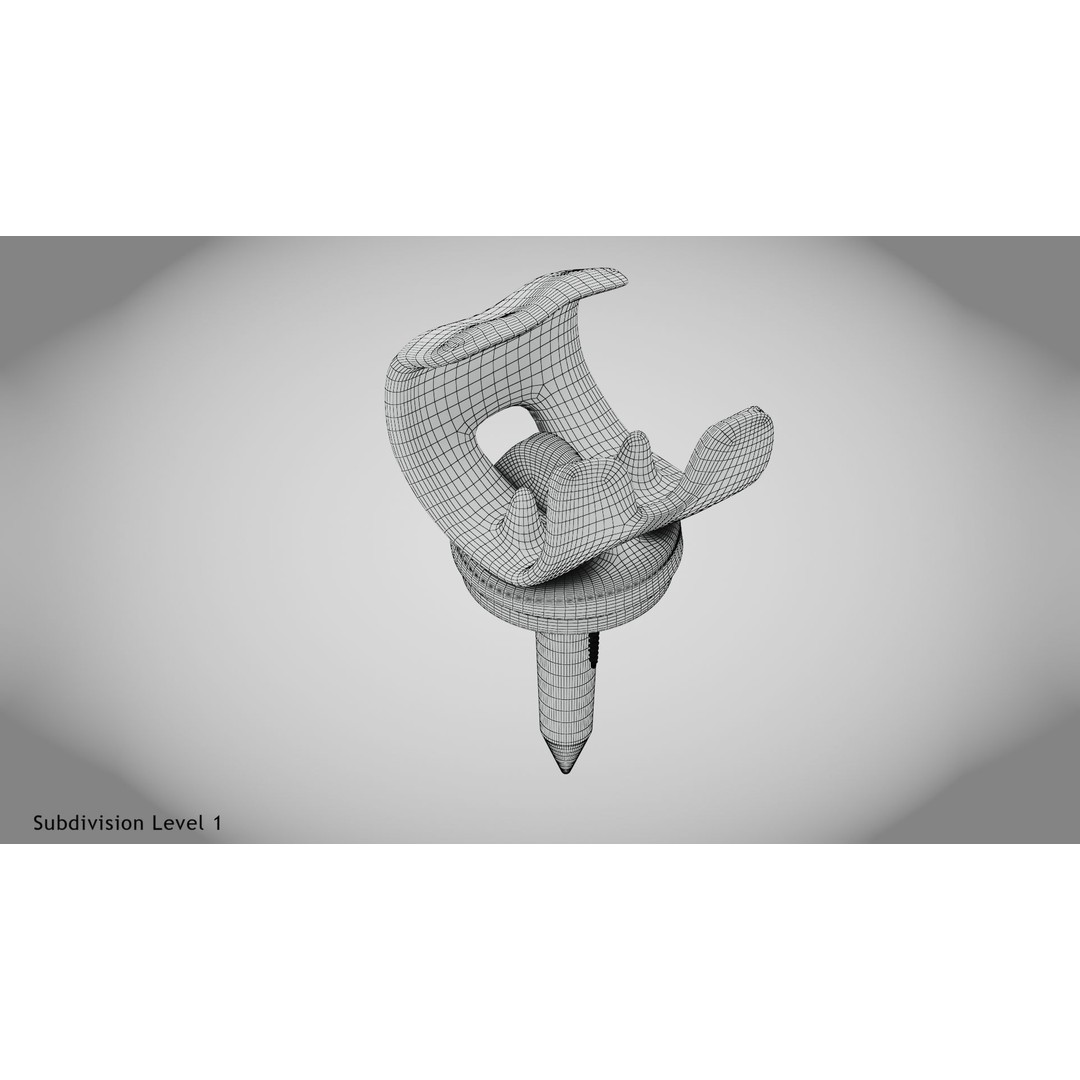 Knee Implant 3D Model – Low Poly Medical Device, PBR Textures, FBX - View 22