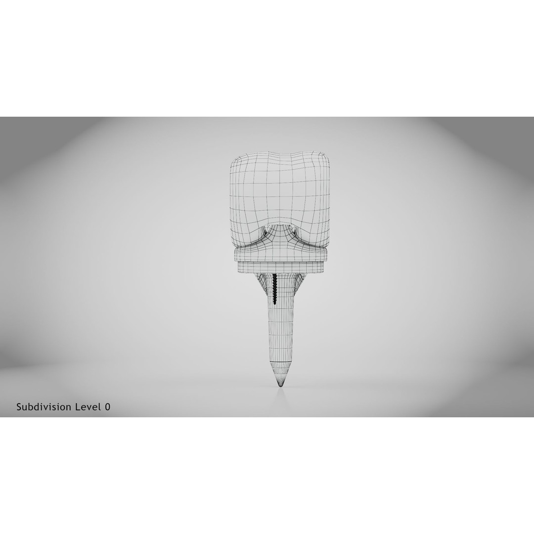 Knee Implant 3D Model – Low Poly Medical Device, PBR Textures, FBX - View 27