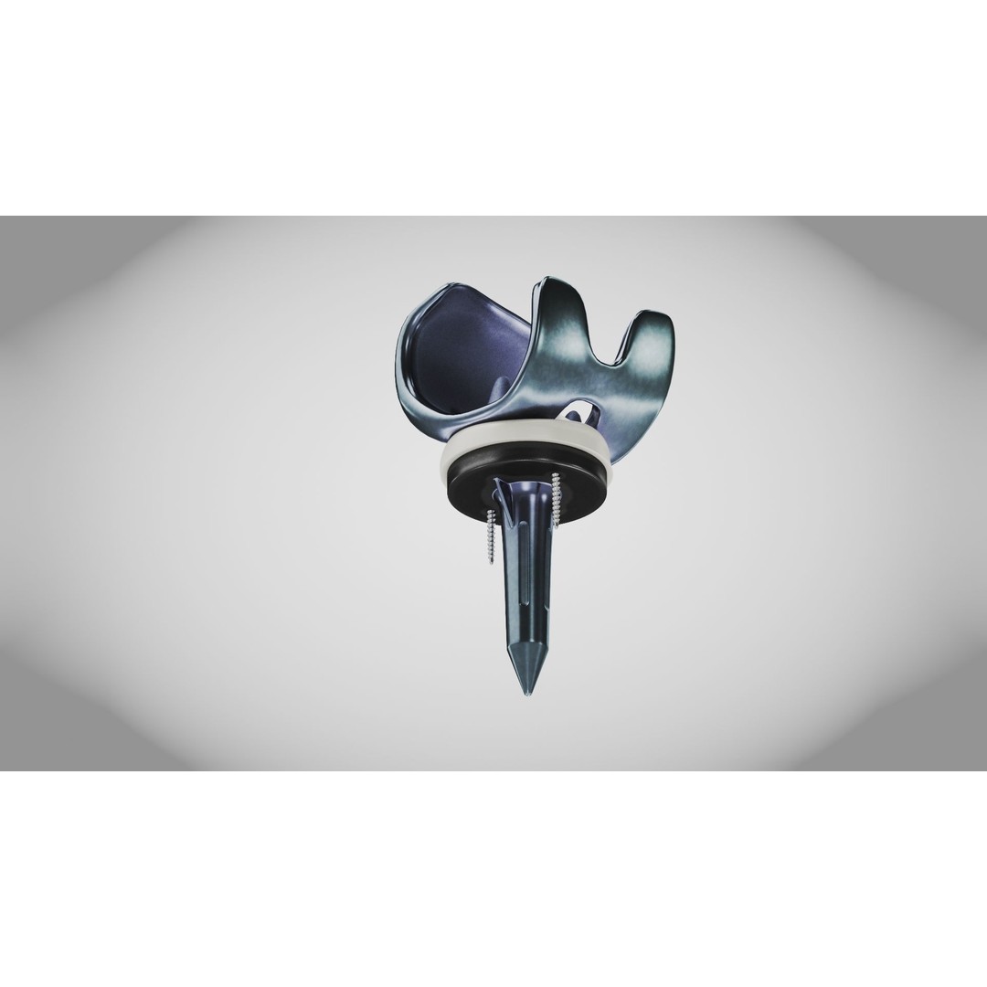 Knee Implant 3D Model – Low Poly Medical Device, PBR Textures, FBX - View 7