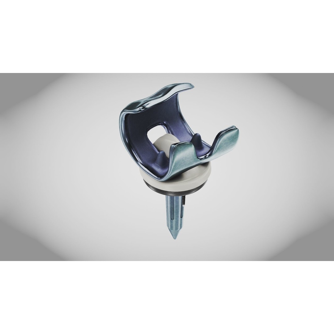 Knee Implant 3D Model – Low Poly Medical Device, PBR Textures, FBX - View 8