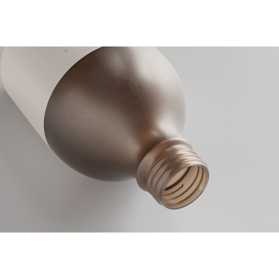Glass Bottle Collection 3D Model – Low Poly PBR Models for Cosmetics - View 21