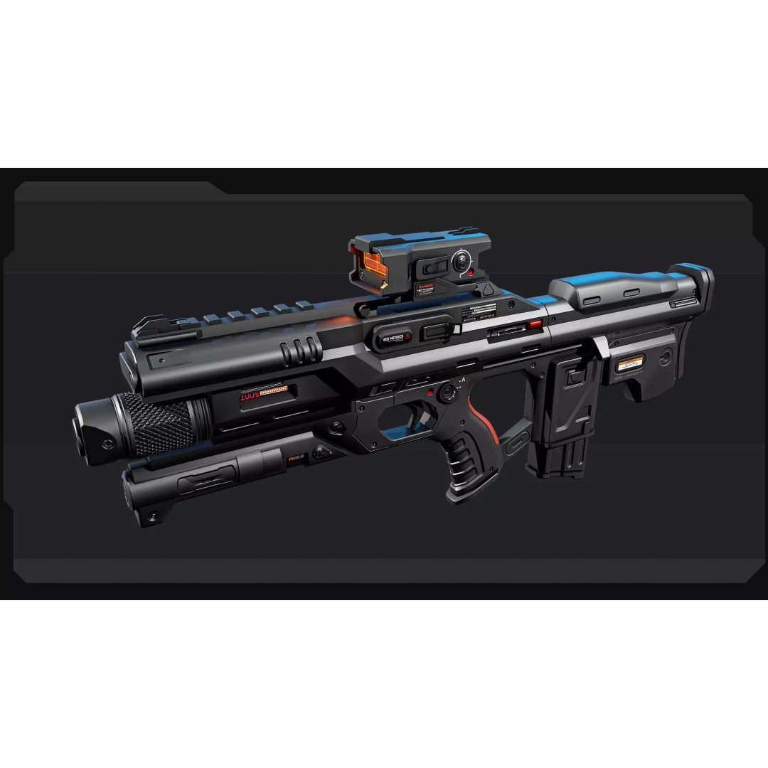 AK5 Machine Gun 3D Model – Low Poly Game Asset, FBX, PBR Textures - View 3