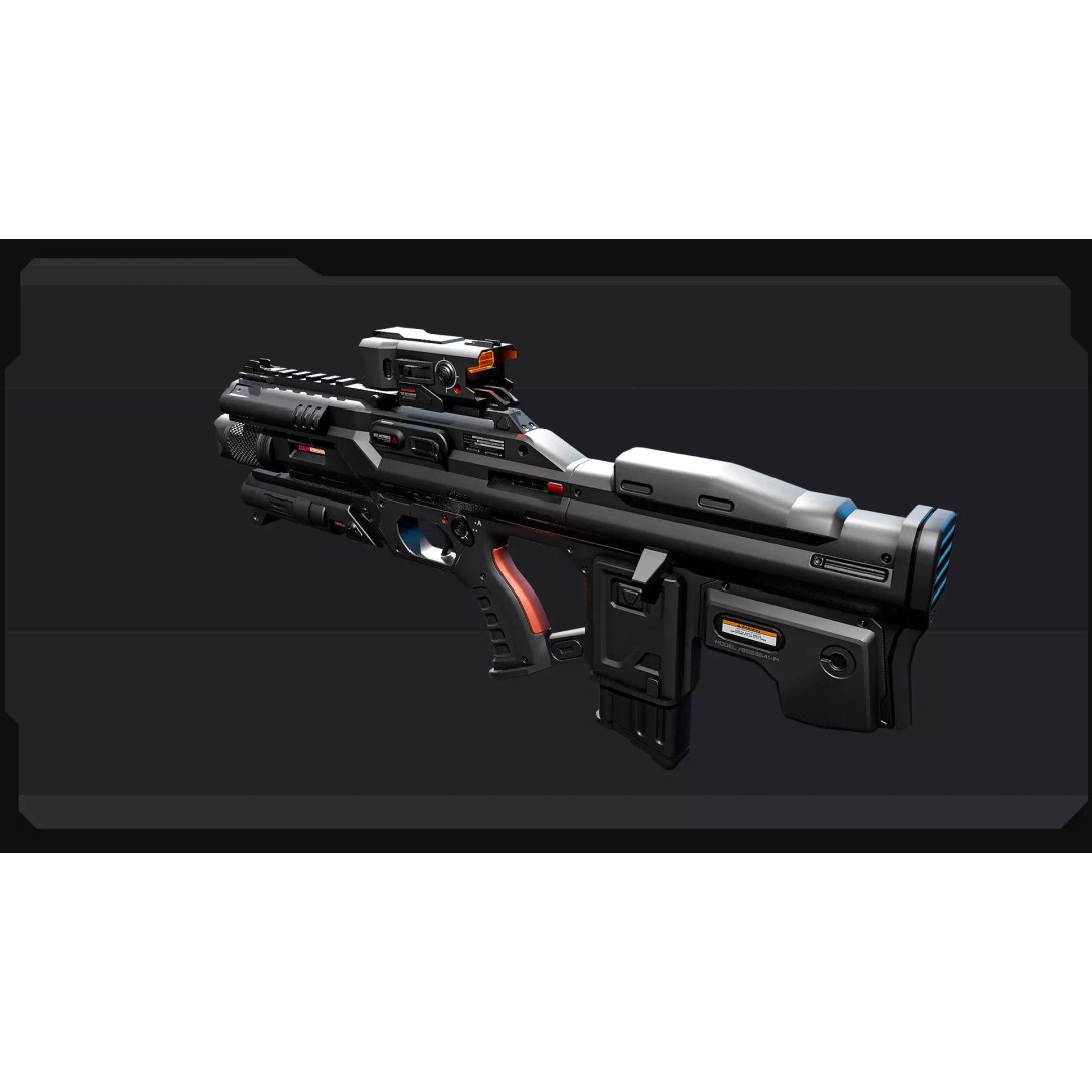 AK5 Machine Gun 3D Model – Low Poly Game Asset, FBX, PBR Textures - View 6
