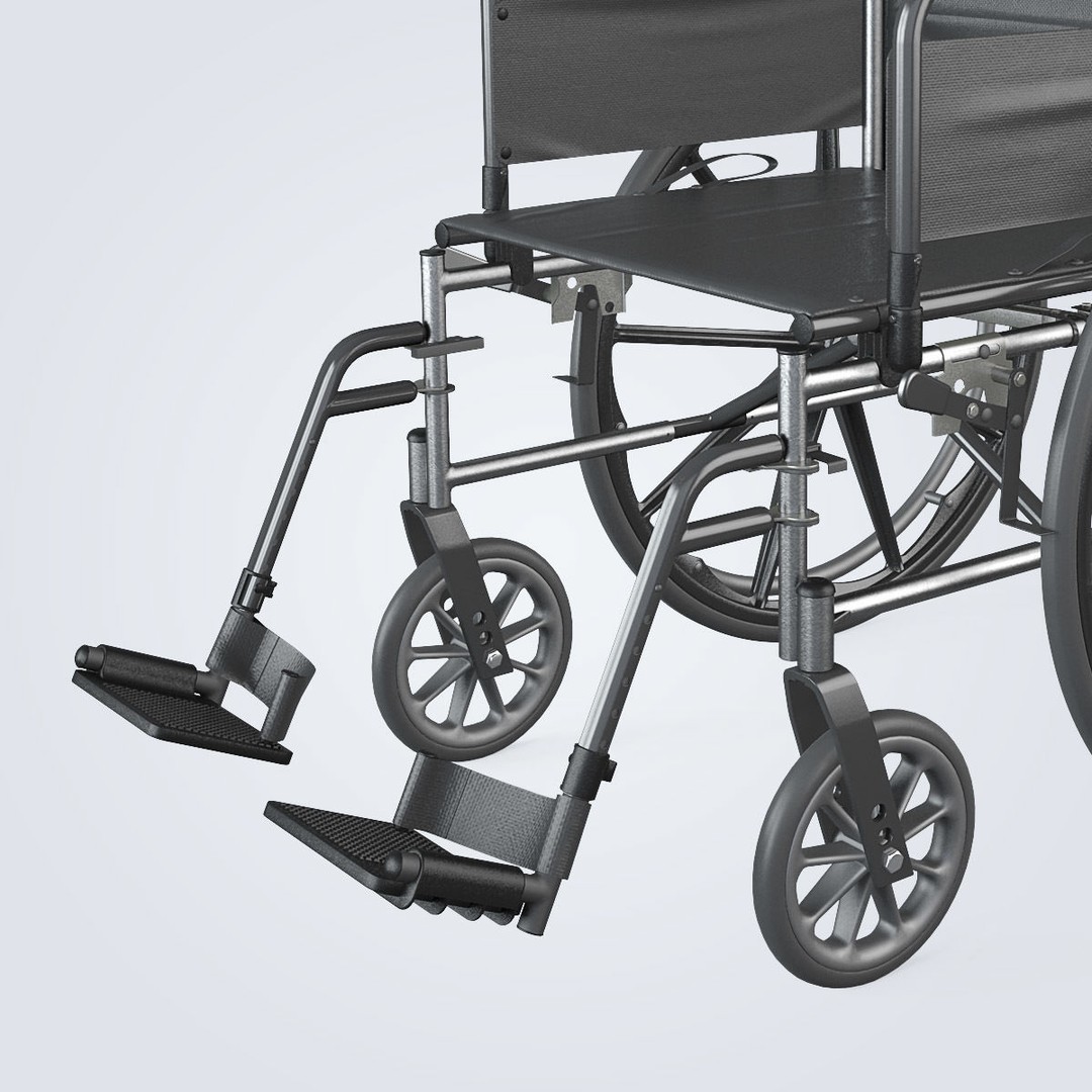 Manual Wheelchair 3D Model – High Quality, Fully Textured, Game-Ready Formats - View 14