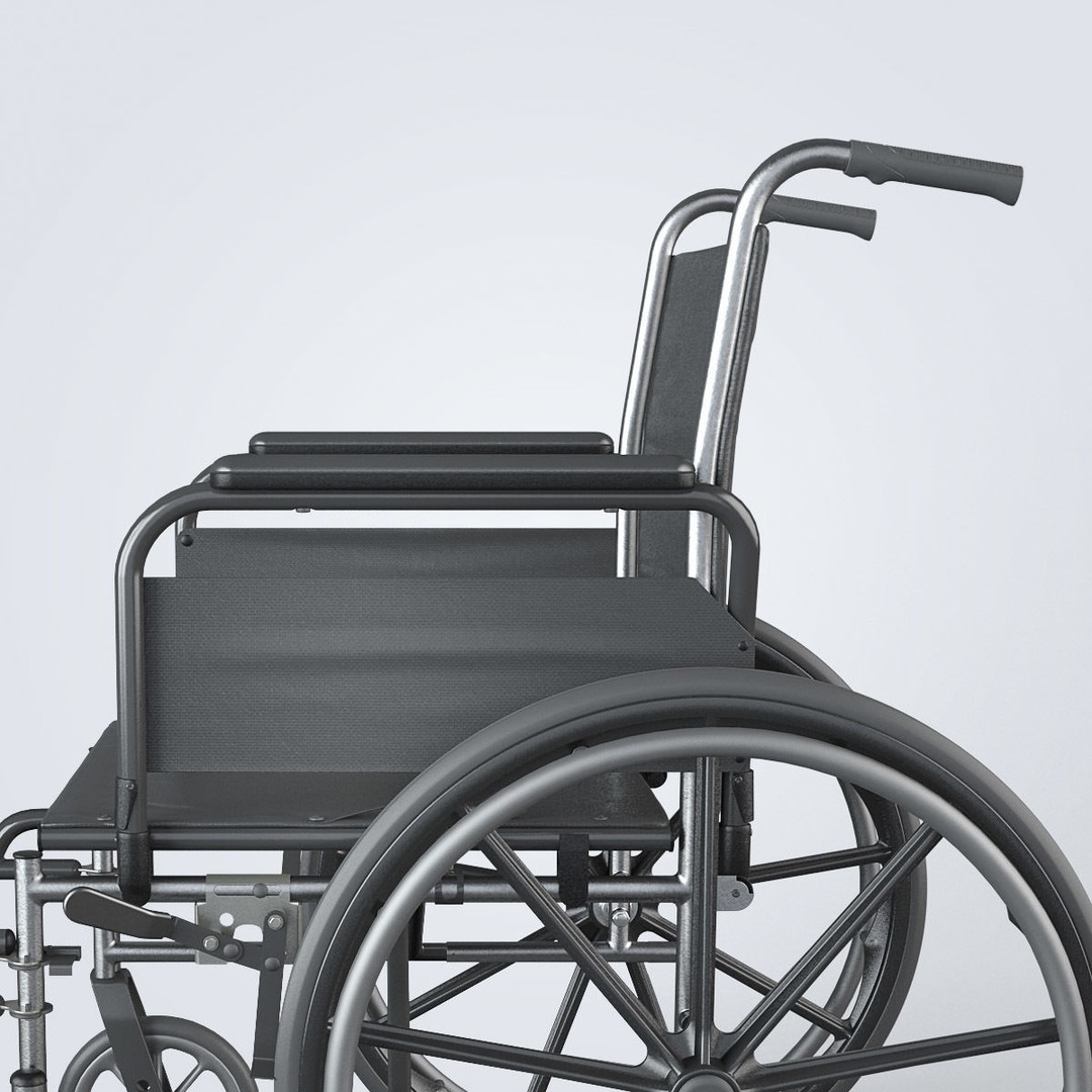 Manual Wheelchair 3D Model – High Quality, Fully Textured, Game-Ready Formats - View 18