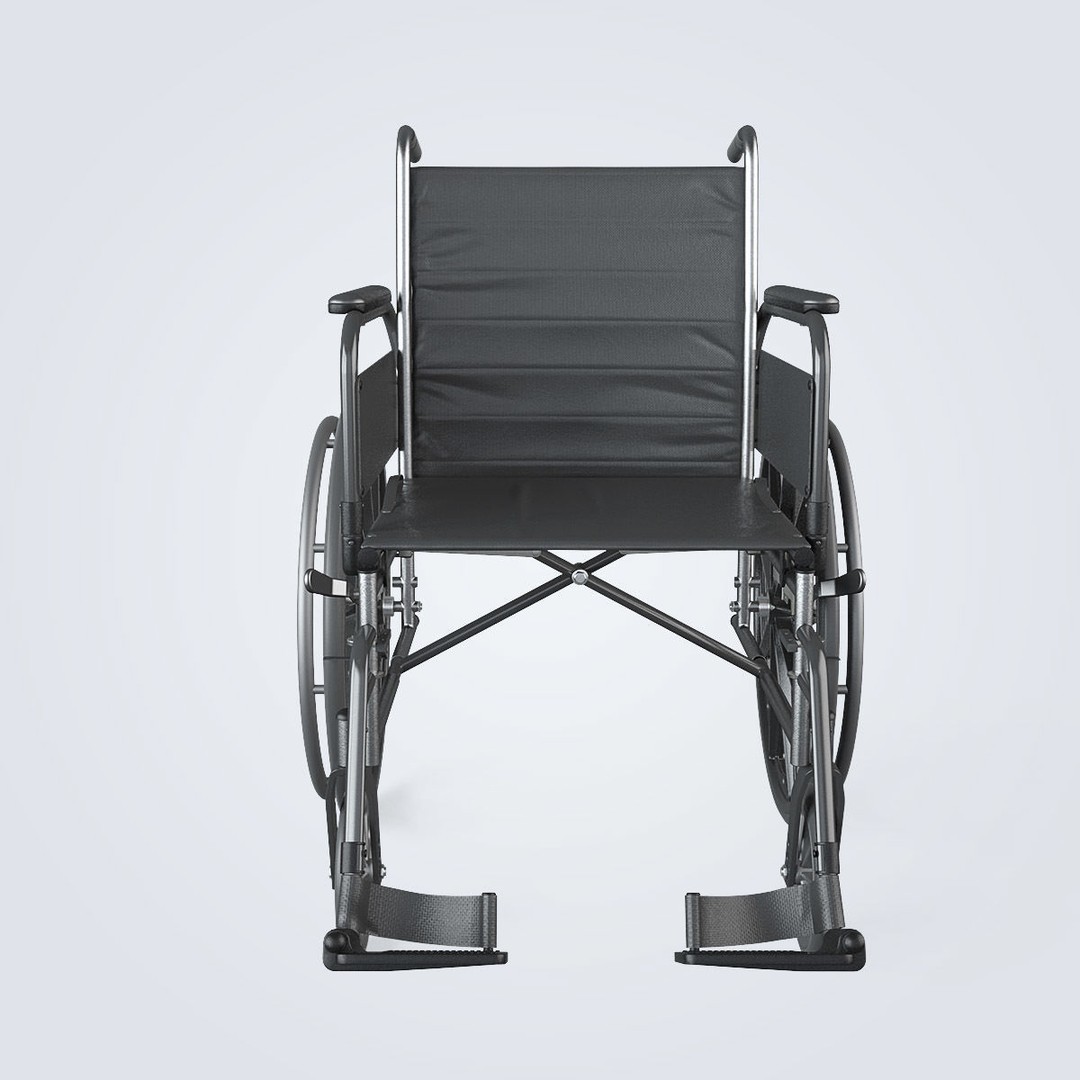 Manual Wheelchair 3D Model – High Quality, Fully Textured, Game-Ready Formats - View 3
