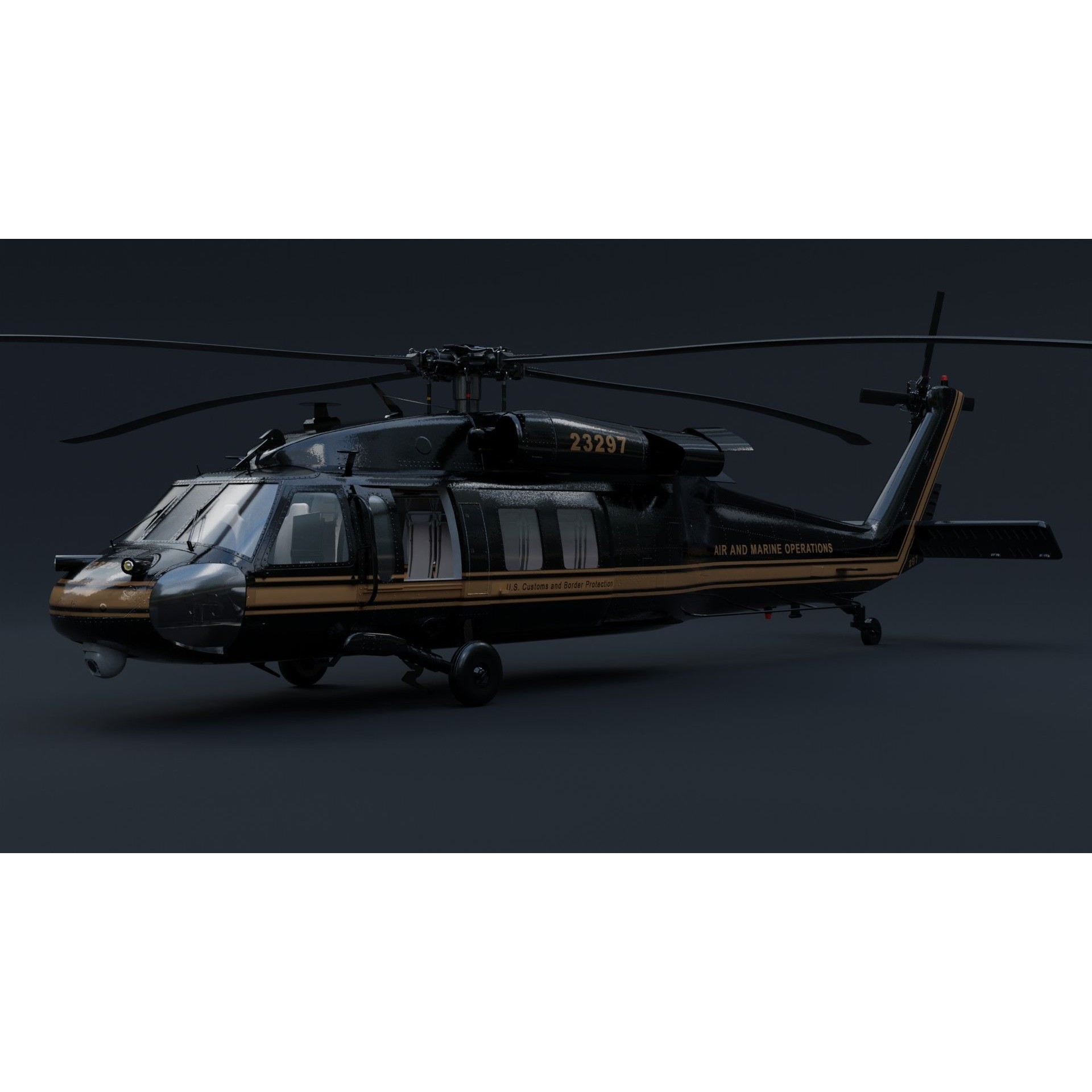 Sikorsky UH-60 Black Hawk - Game-Ready 3D Model - View 10