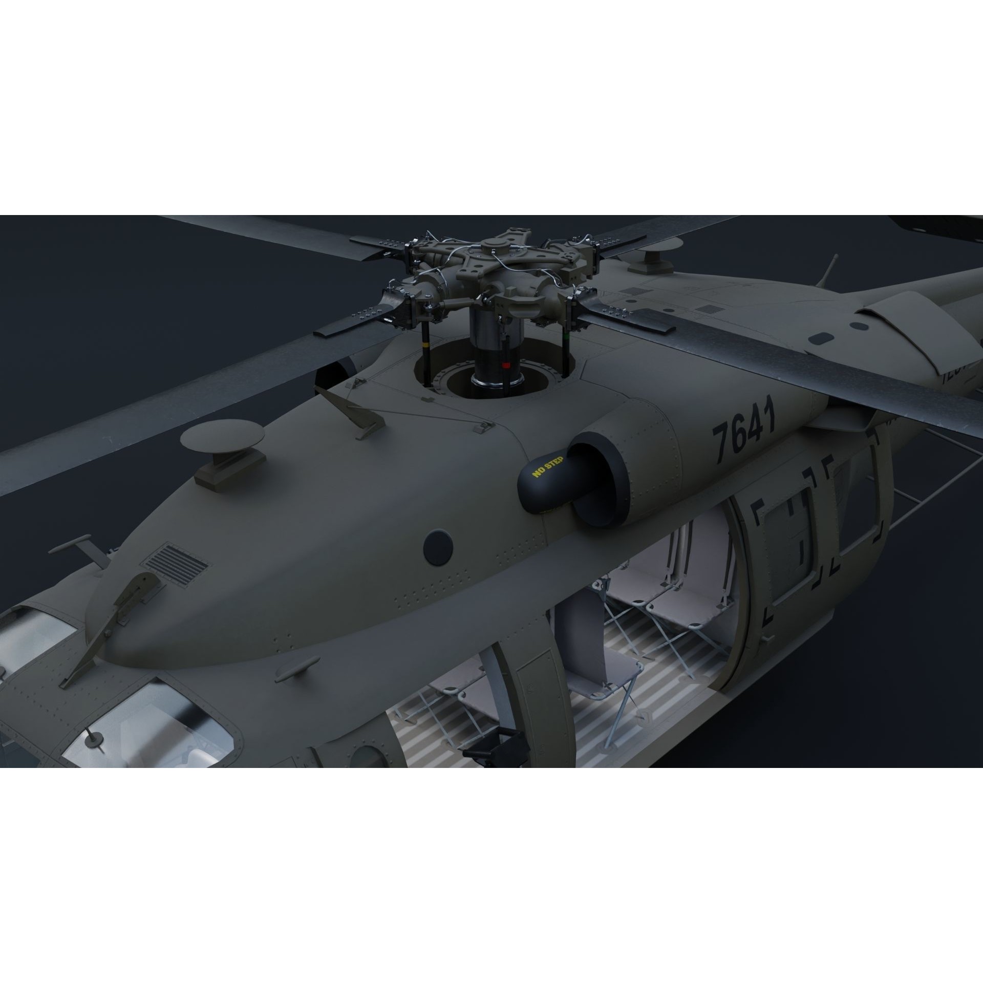 Sikorsky UH-60 Black Hawk - Game-Ready 3D Model - View 14