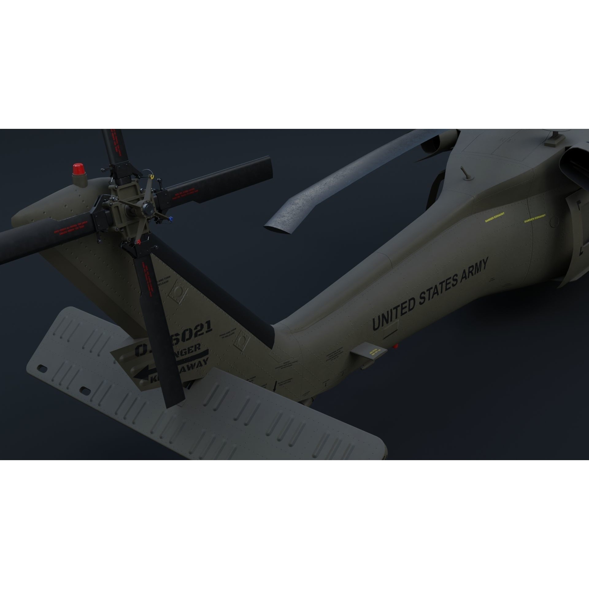 Sikorsky UH-60 Black Hawk - Game-Ready 3D Model - View 15