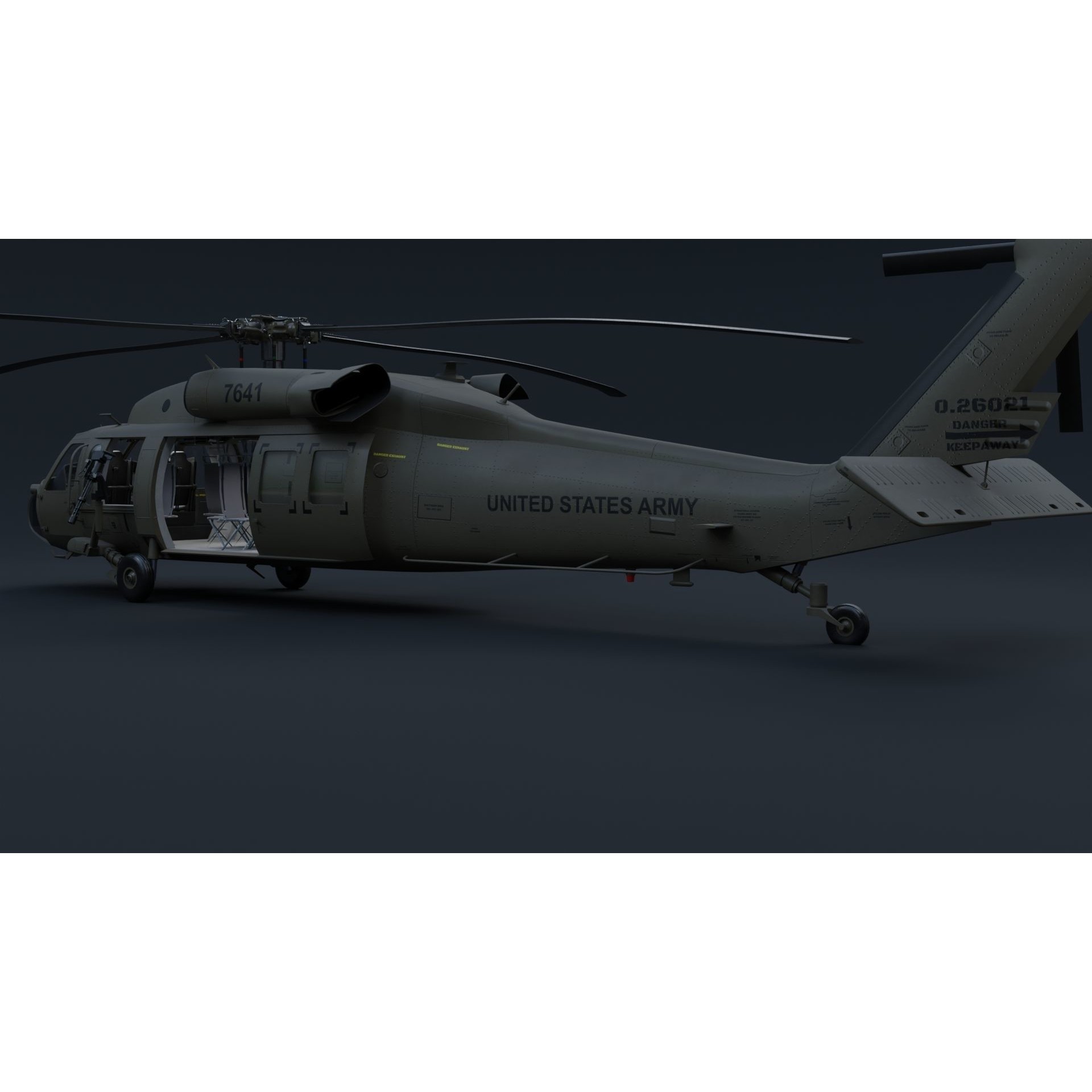 Sikorsky UH-60 Black Hawk - Game-Ready 3D Model - View 16