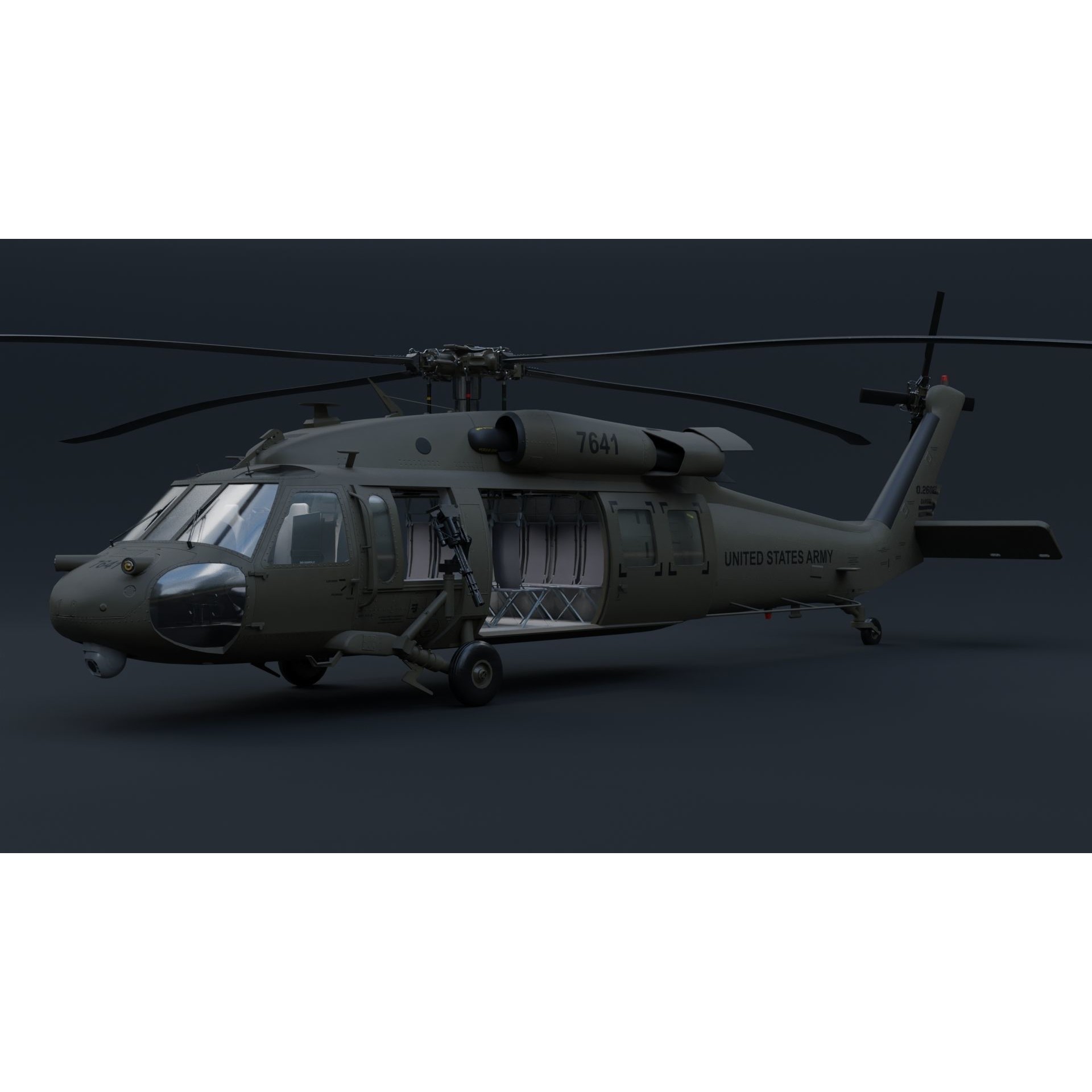 Sikorsky UH-60 Black Hawk - Game-Ready 3D Model - View 5