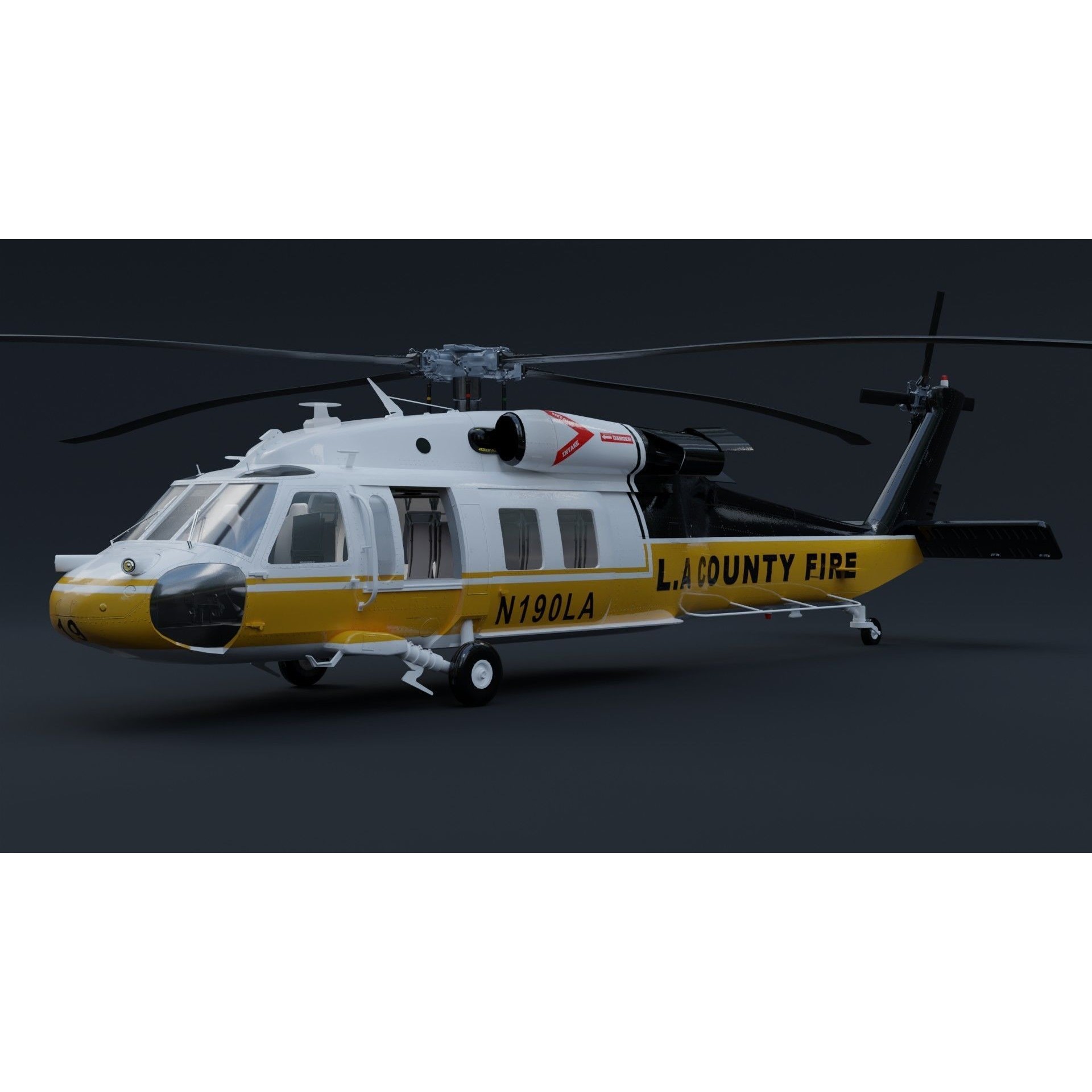 Sikorsky UH-60 Black Hawk - Game-Ready 3D Model - View 6