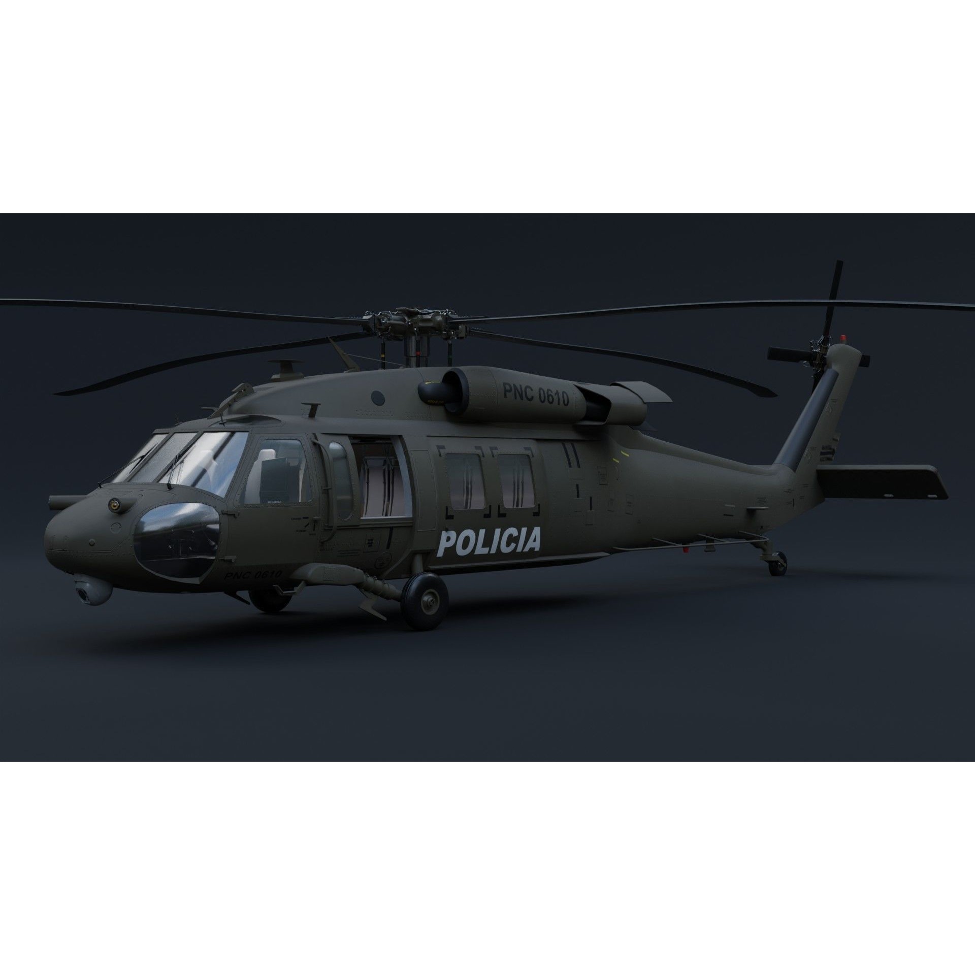 Sikorsky UH-60 Black Hawk - Game-Ready 3D Model - View 7
