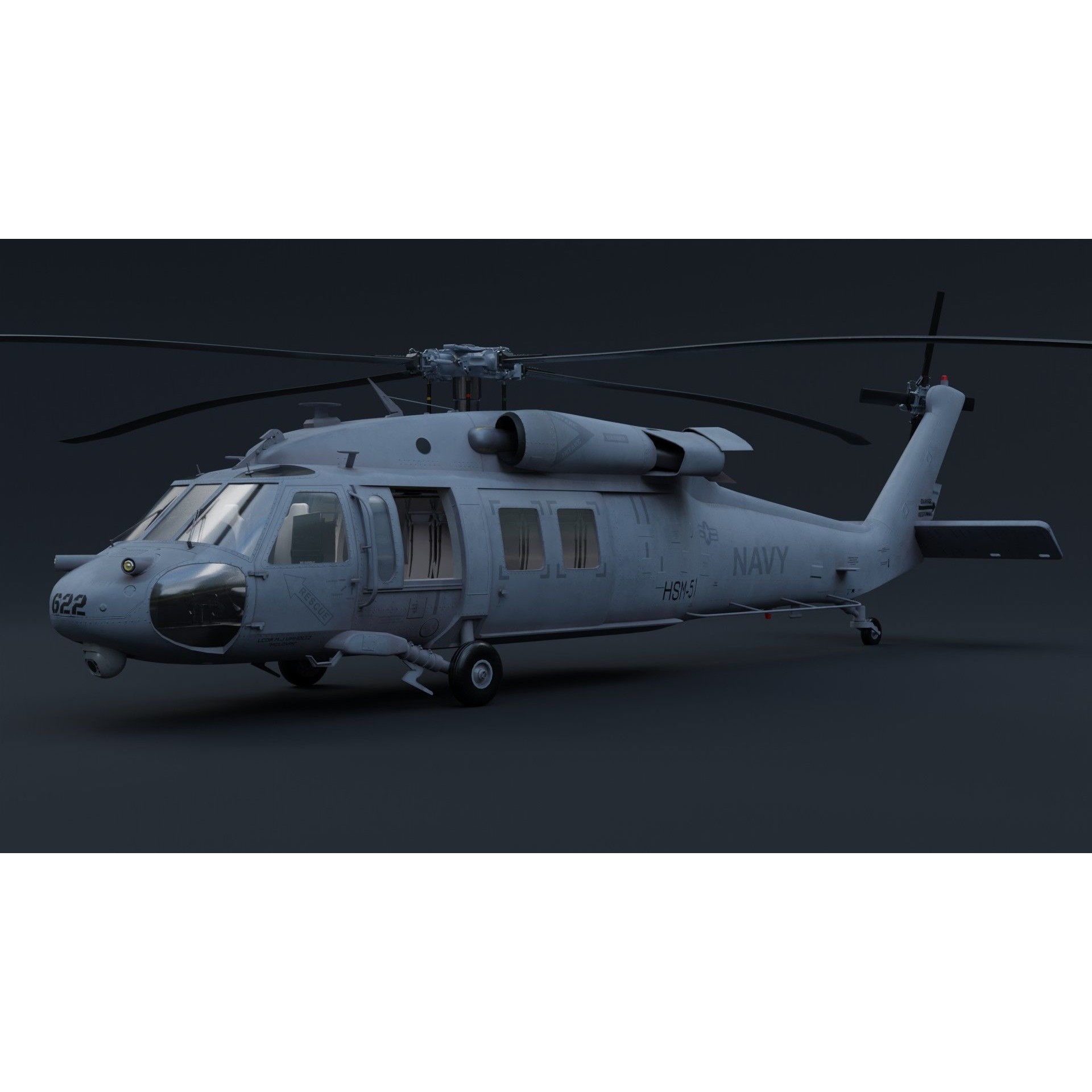Sikorsky UH-60 Black Hawk - Game-Ready 3D Model - View 8