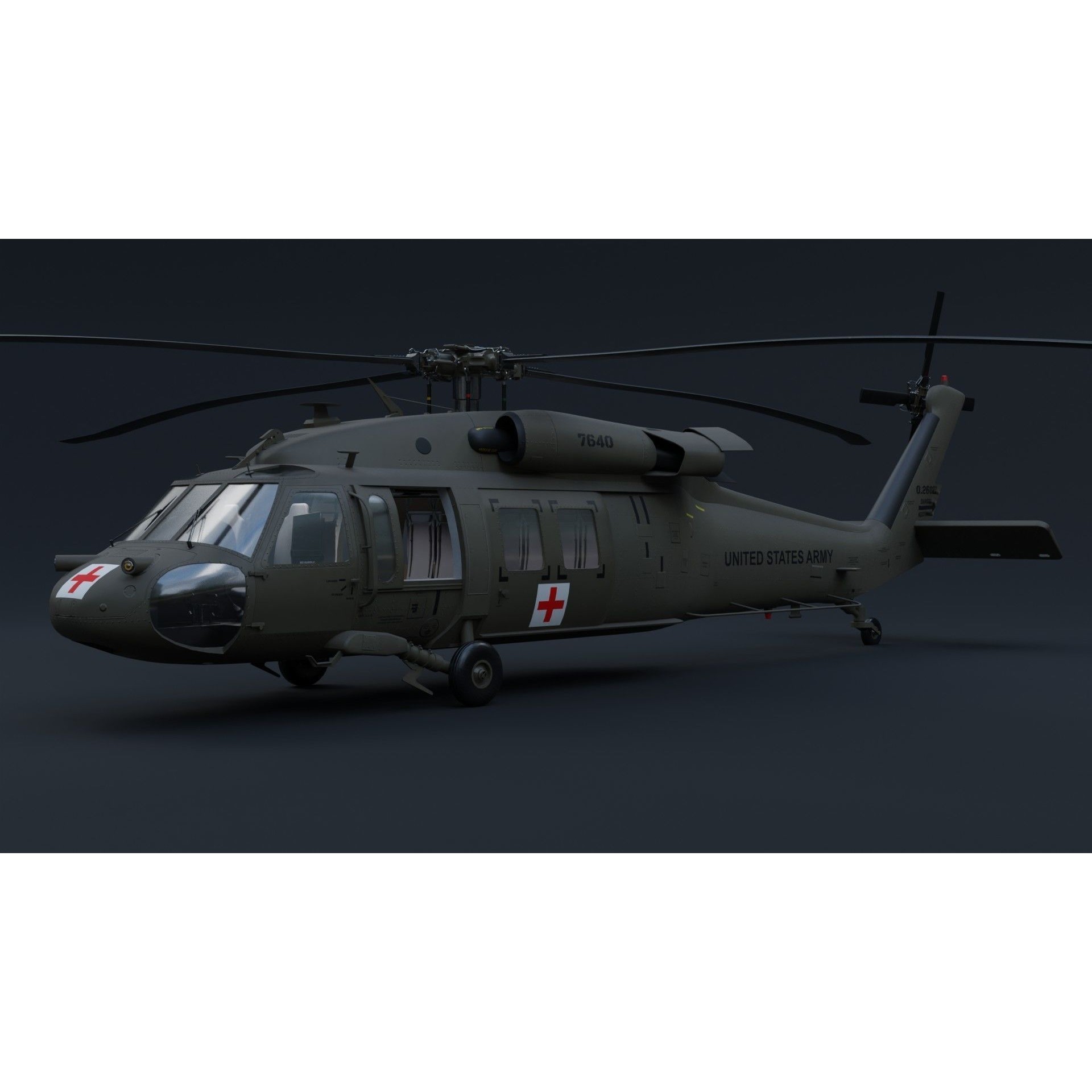 Sikorsky UH-60 Black Hawk - Game-Ready 3D Model - View 9