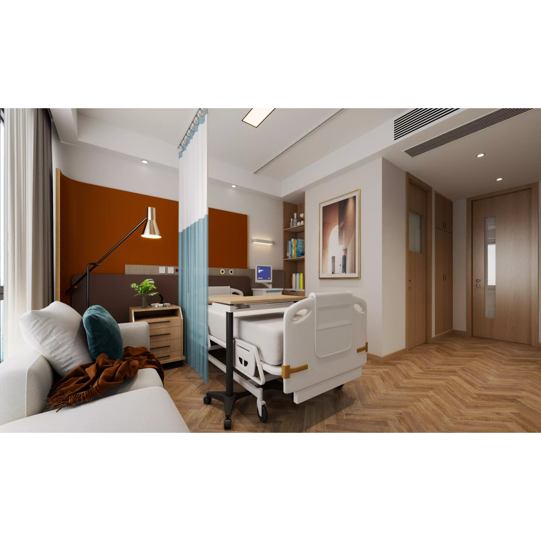Hospital Ward Room 3D Model – Modern Patient Room with PBR Textures - View 10