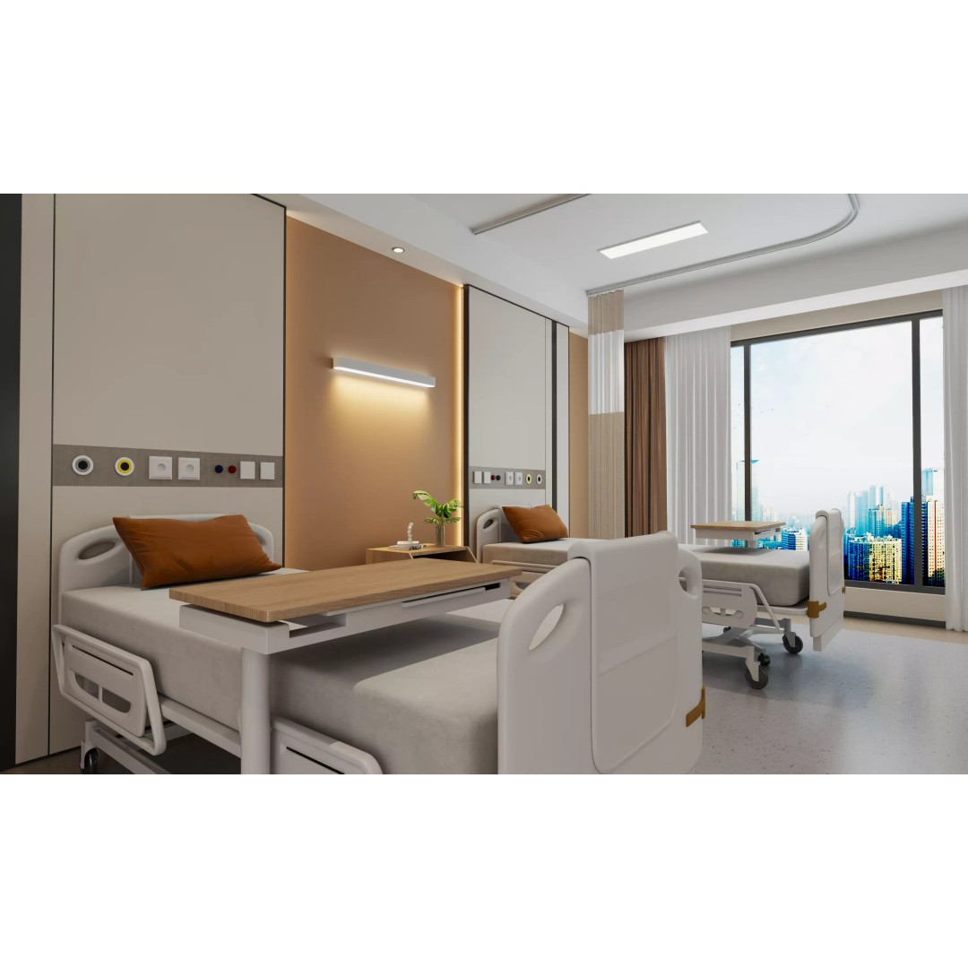 Hospital Ward Room 3D Model – Modern Patient Room with PBR Textures - View 11