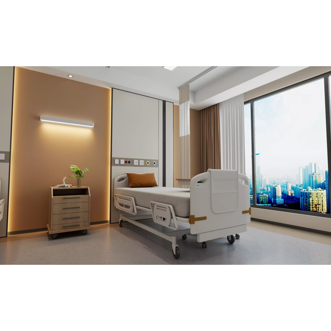 Hospital Ward Room 3D Model – Modern Patient Room with PBR Textures - View 3
