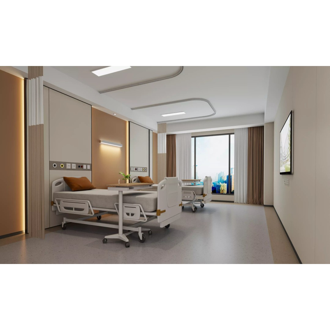 Hospital Ward Room 3D Model – Modern Patient Room with PBR Textures - View 4