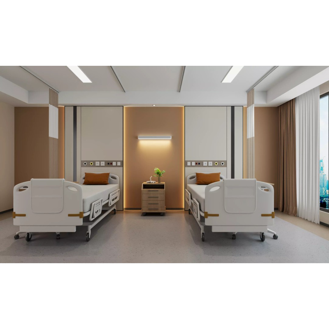 Hospital Ward Room 3D Model – Modern Patient Room with PBR Textures - View 5