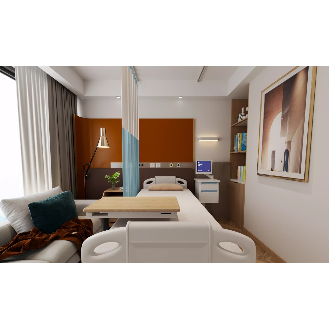 Hospital Ward Room 3D Model – Modern Patient Room with PBR Textures - View 6