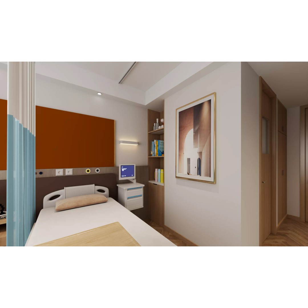 Hospital Ward Room 3D Model – Modern Patient Room with PBR Textures - View 7