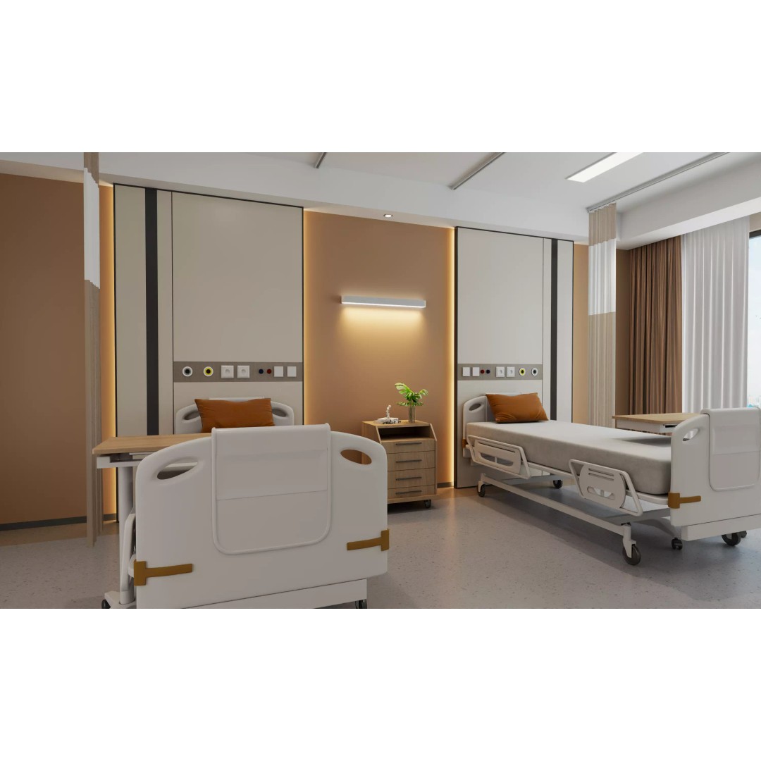 Hospital Ward Room 3D Model – Modern Patient Room with PBR Textures - View 9