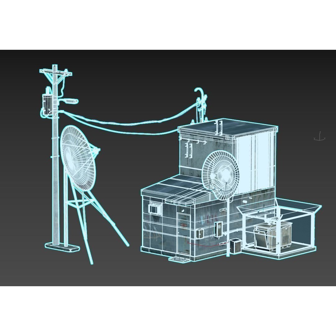Old Radio Telescope Station 3D Model – Realistic PBR Asset, FBX & OBJ