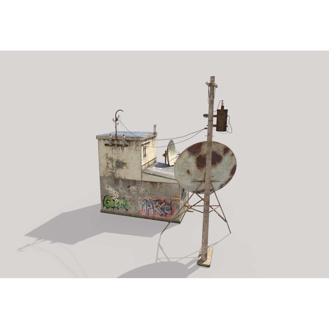 Old Radio Telescope Station 3D Model – Realistic PBR Asset, FBX & OBJ - View 10