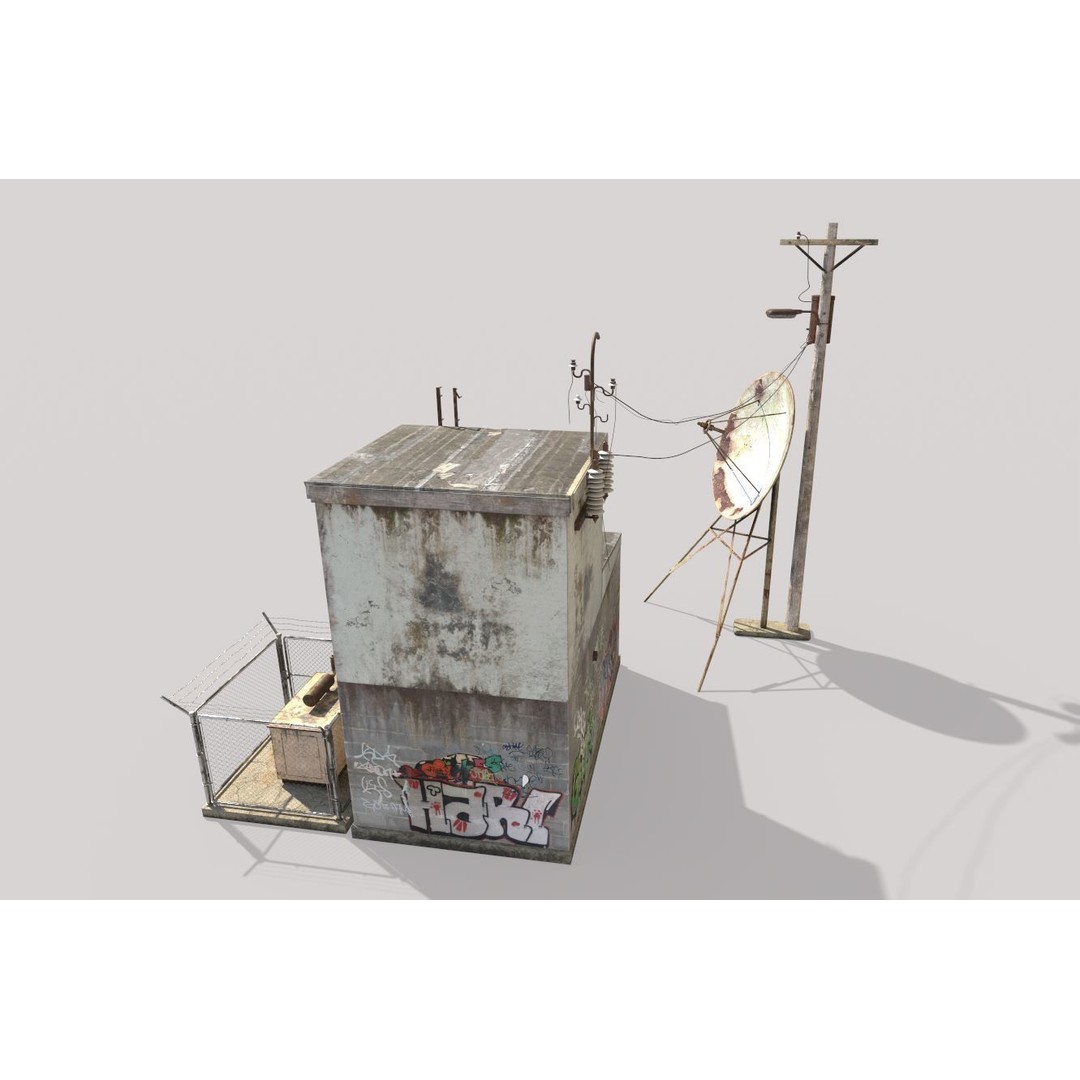 Old Radio Telescope Station 3D Model – Realistic PBR Asset, FBX & OBJ - View 12