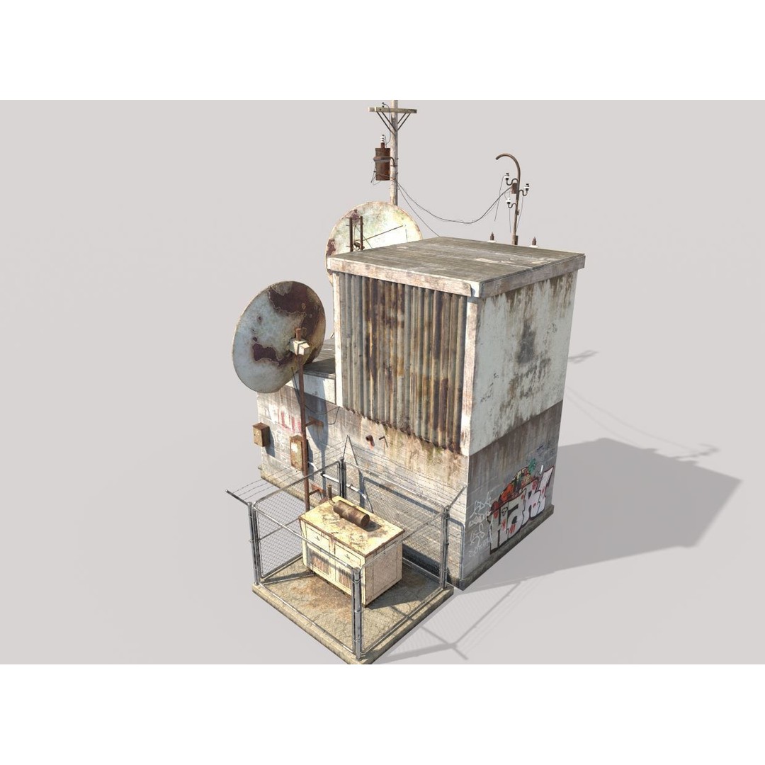 Old Radio Telescope Station 3D Model – Realistic PBR Asset, FBX & OBJ - View 13