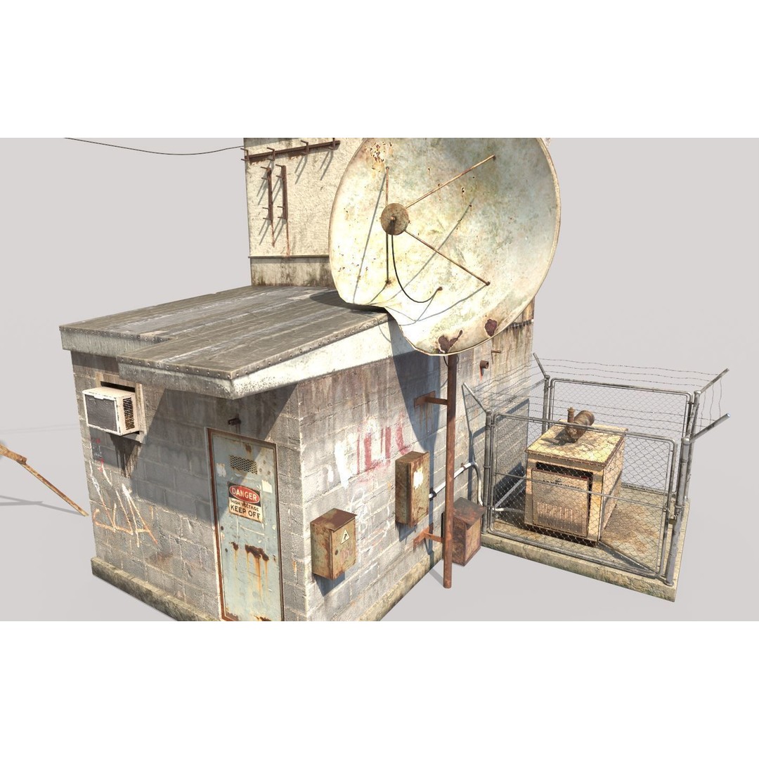 Old Radio Telescope Station 3D Model – Realistic PBR Asset, FBX & OBJ - View 14
