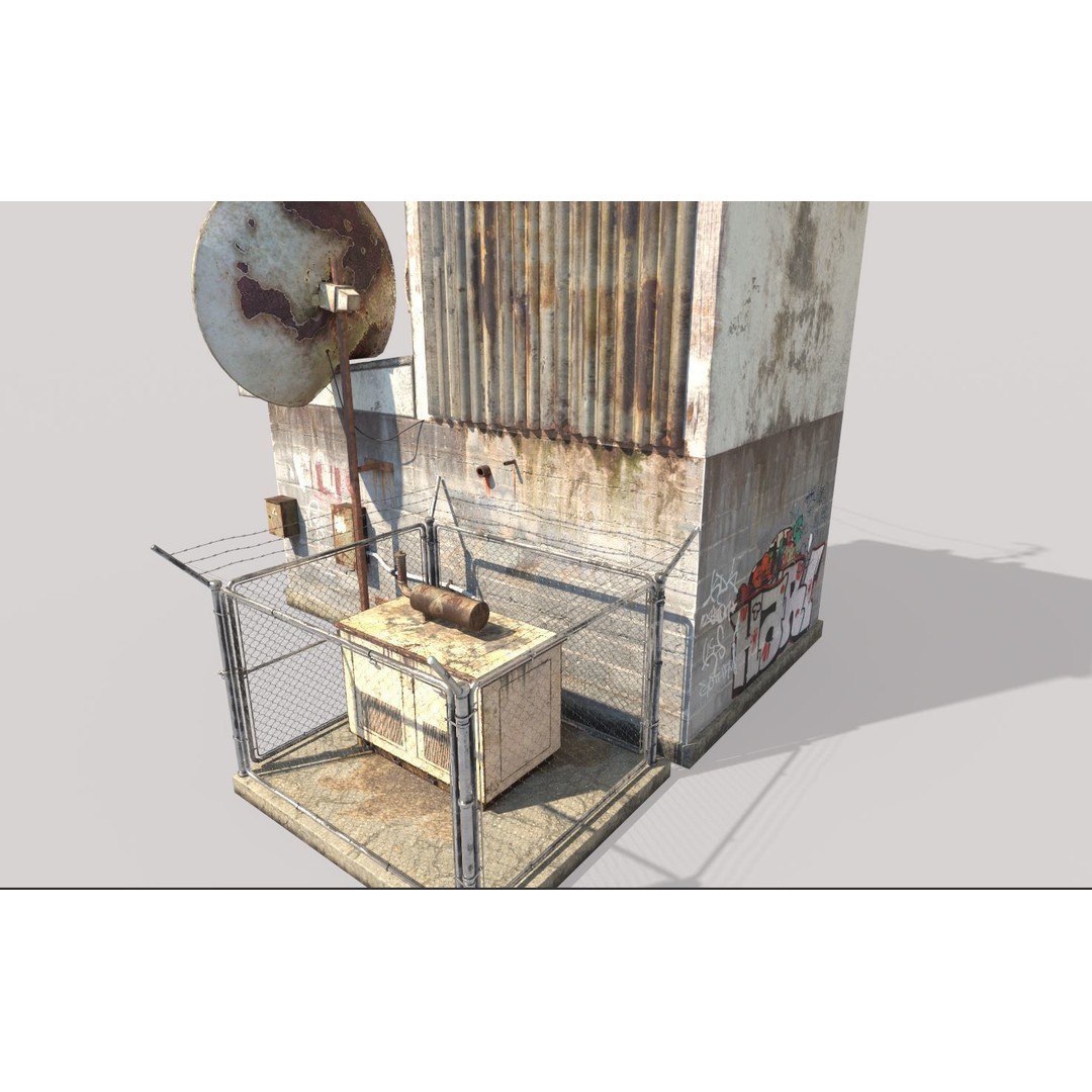Old Radio Telescope Station 3D Model – Realistic PBR Asset, FBX & OBJ - View 5