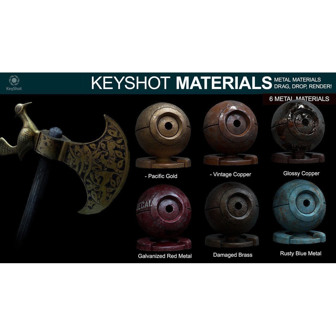 Keyshot Materials 3D Model – Ultimate Bundle with Textures & More - View 9